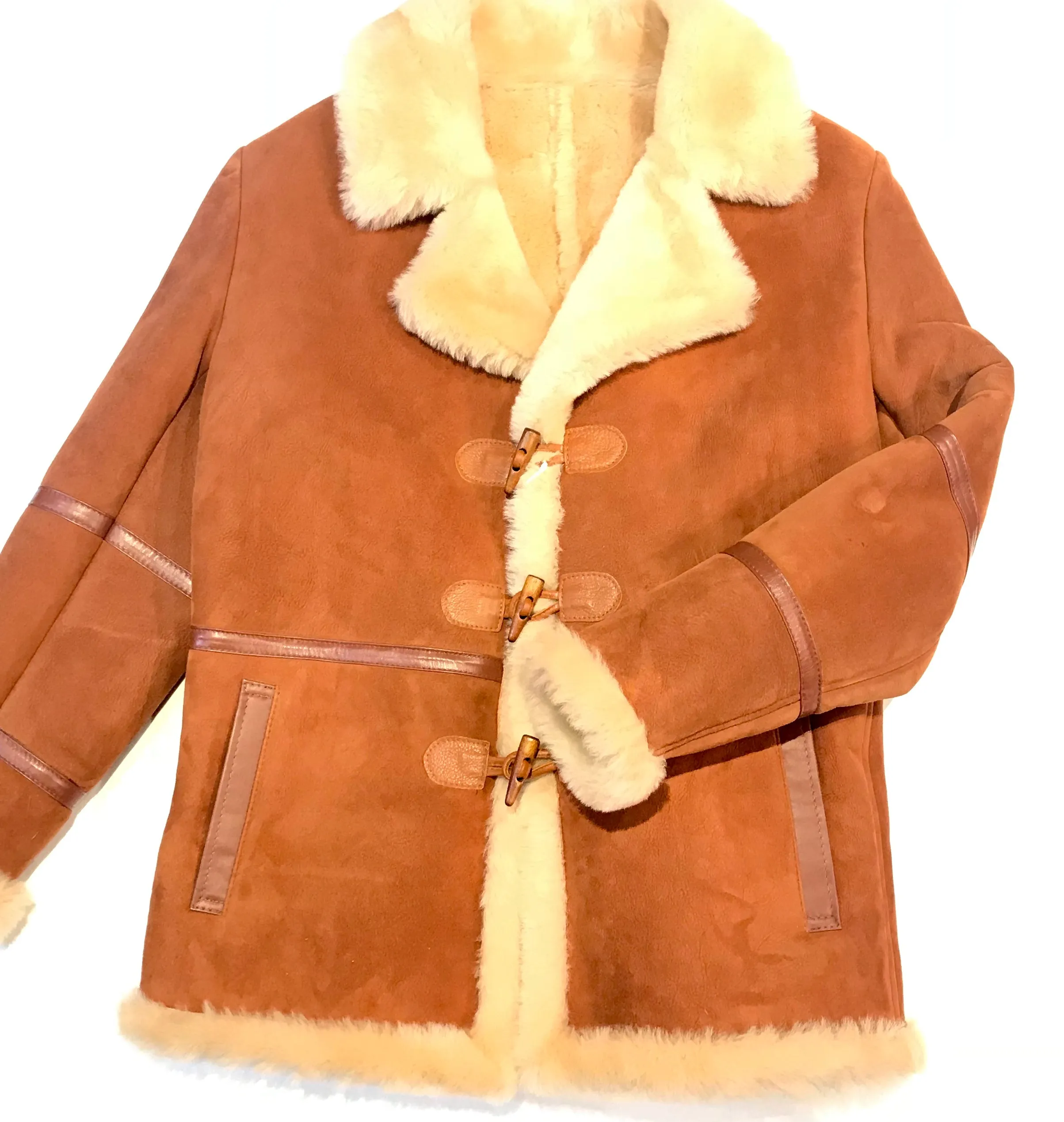 Kashani Maple Duffel Suede Shearling Jacket