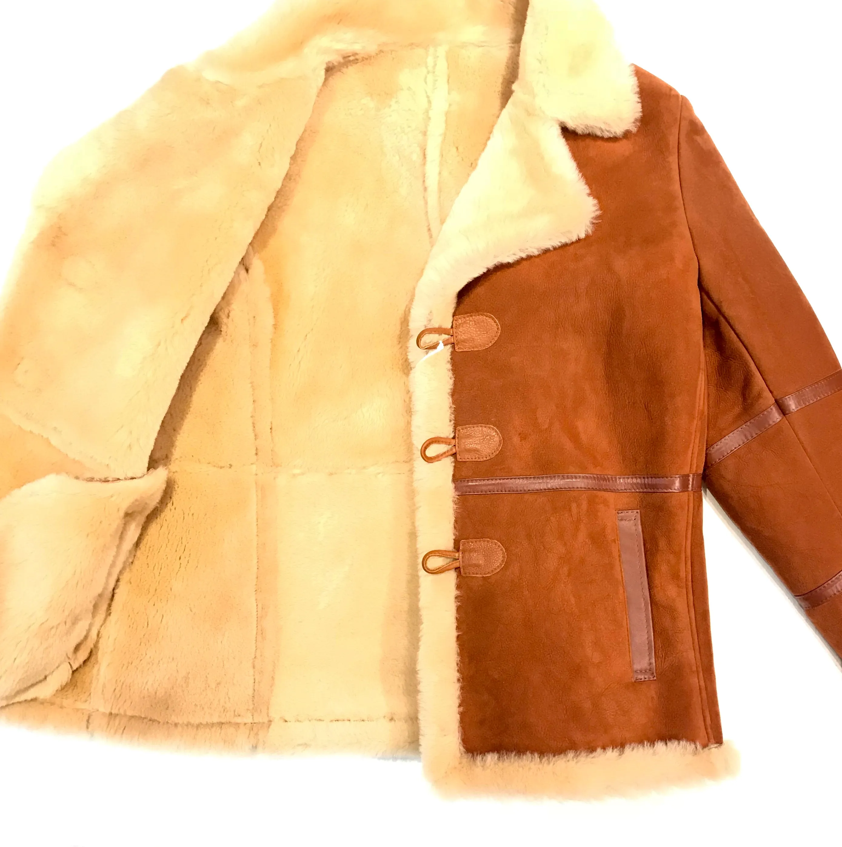 Kashani Maple Duffel Suede Shearling Jacket