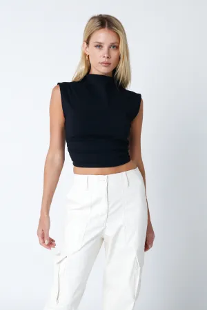 Kate Mock Neck Sleeveless Top