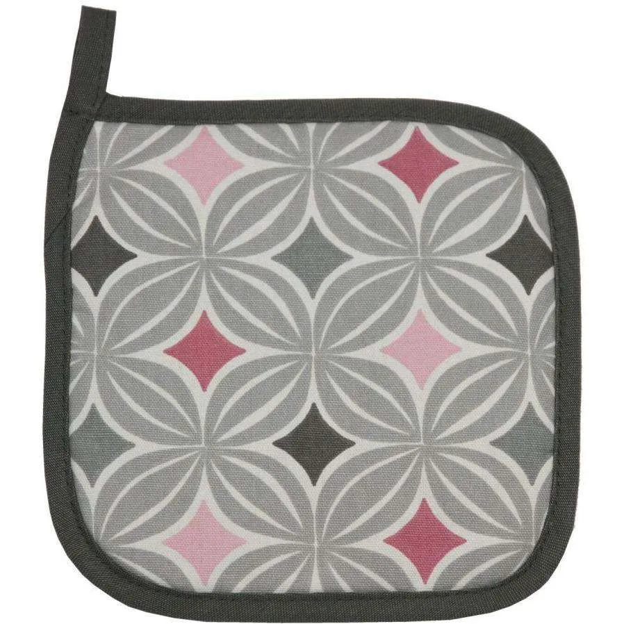 Laila Pink Cotton Print Oven Trivet