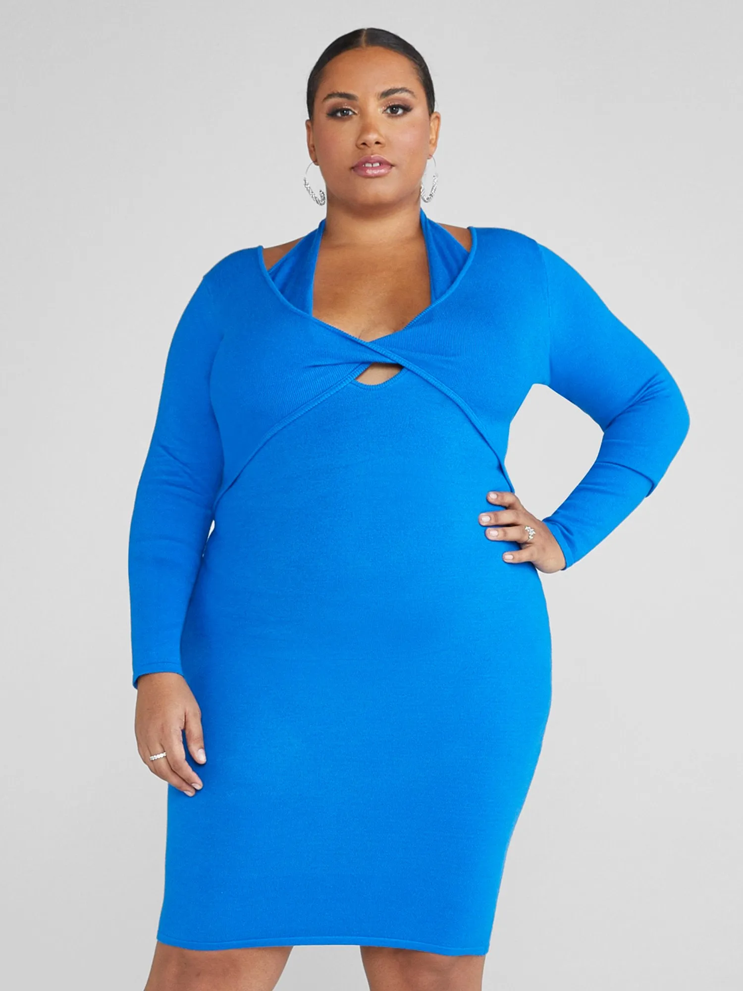 Lani Cutout Bodycon Sweater Dress