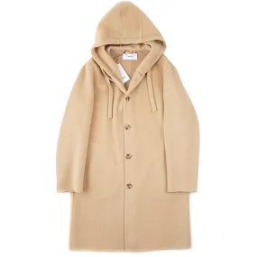 Lardini Brushed Wool Overcoat with Hood