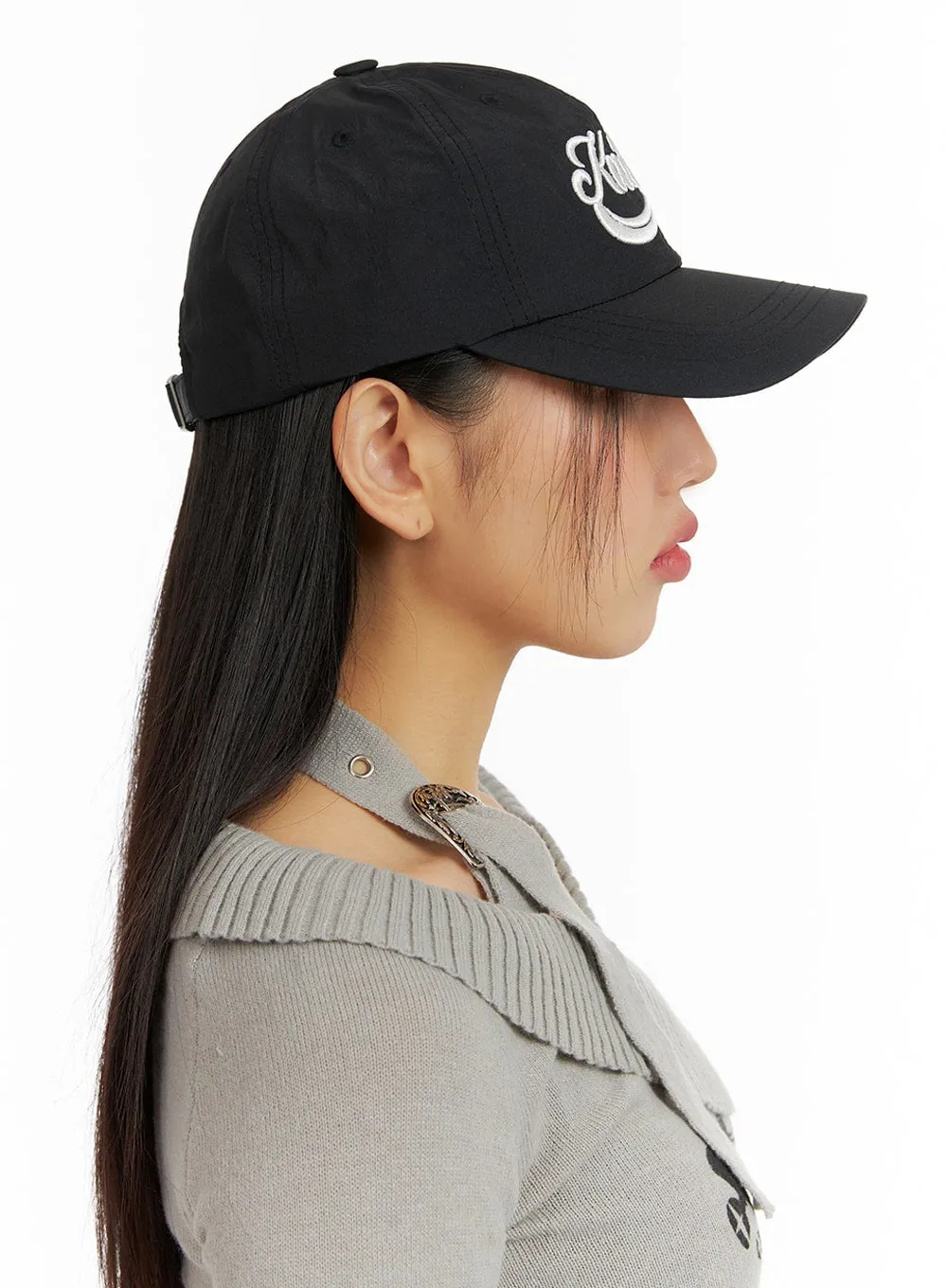 Lettering Embroidered Cap IF421