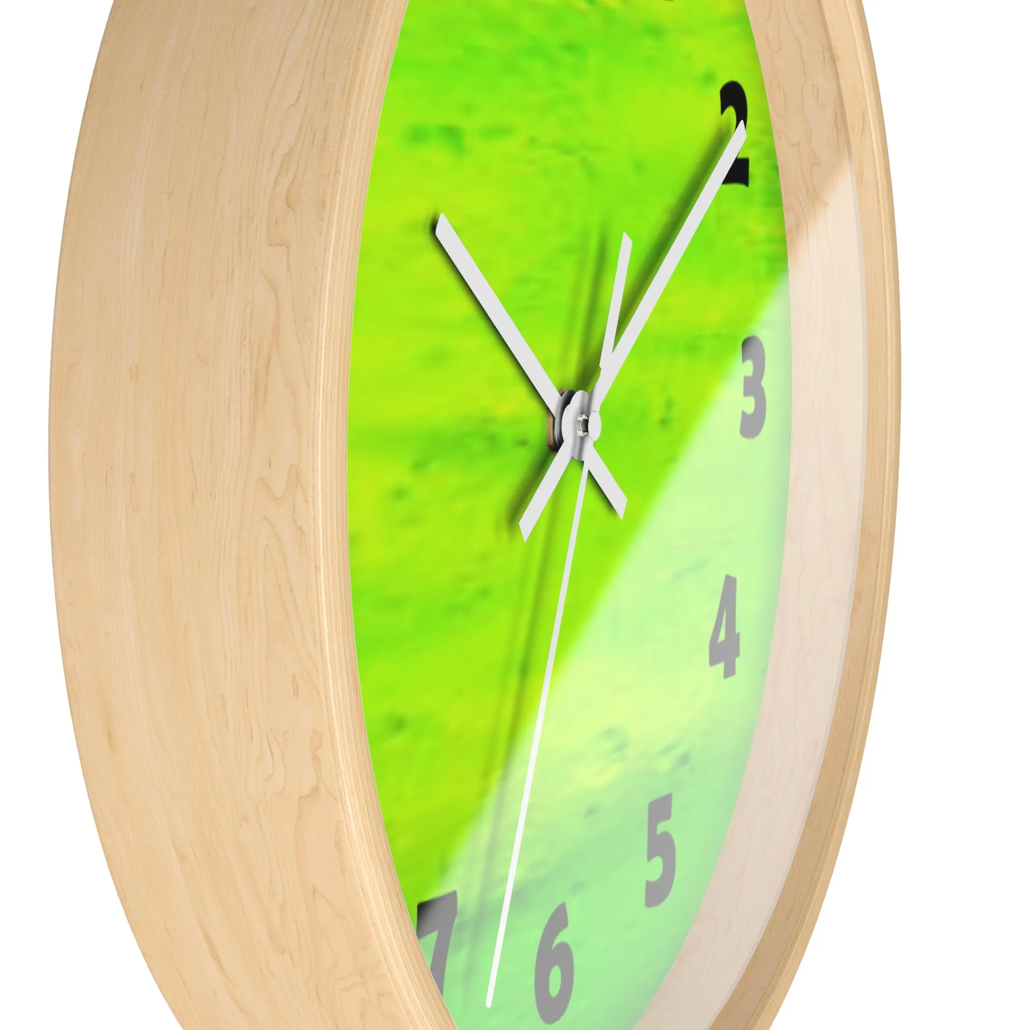 Lime Green Color Wall Clock