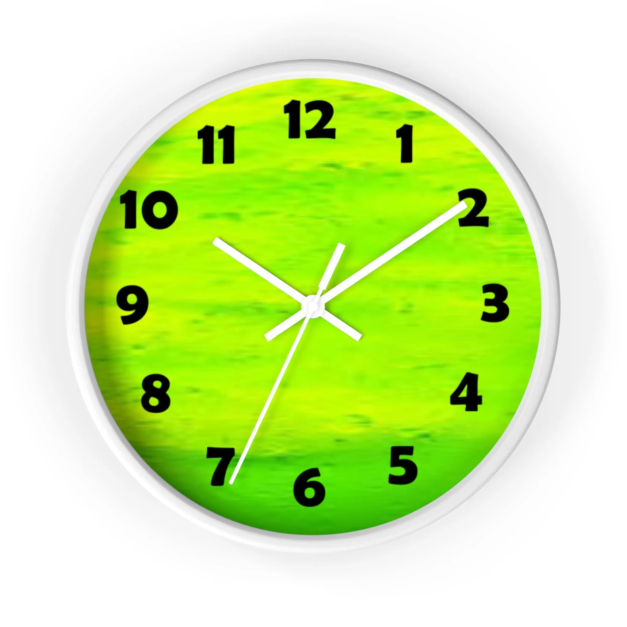 Lime Green Color Wall Clock