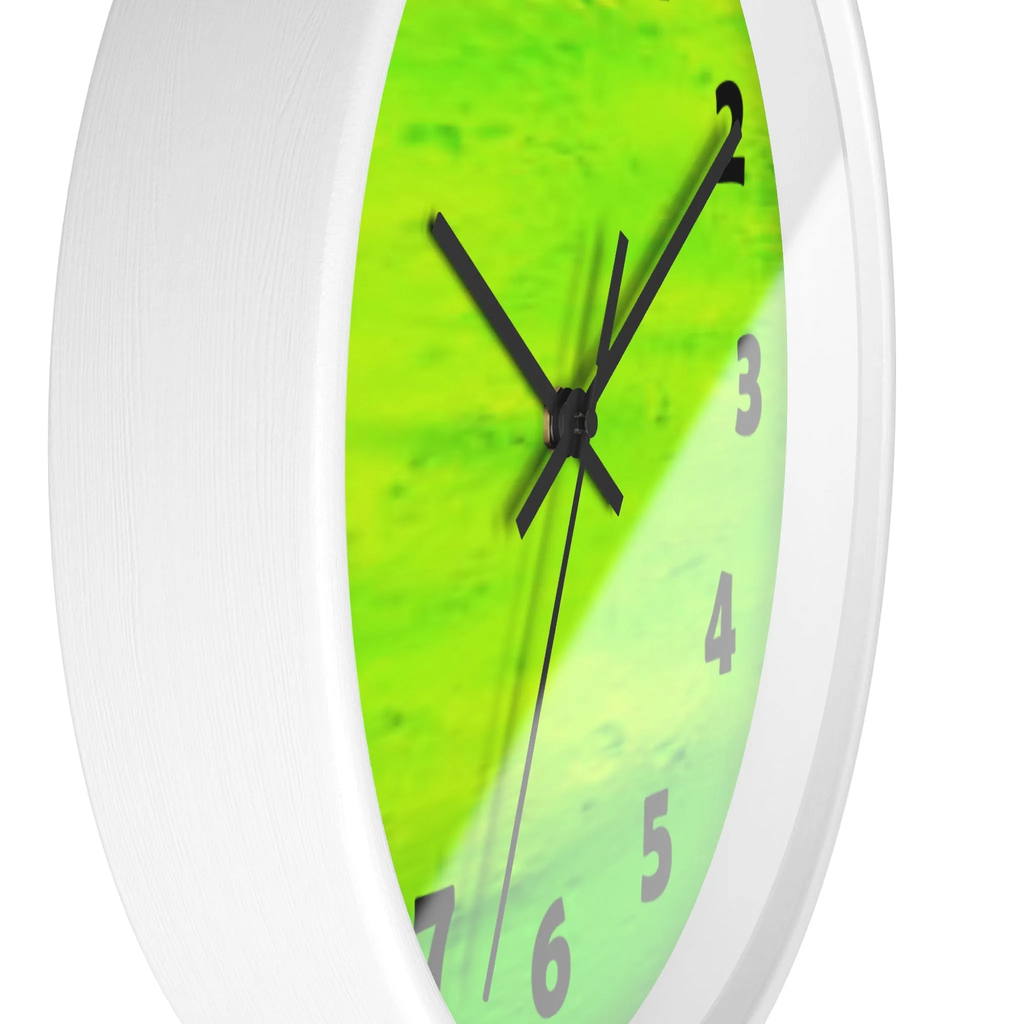 Lime Green Color Wall Clock