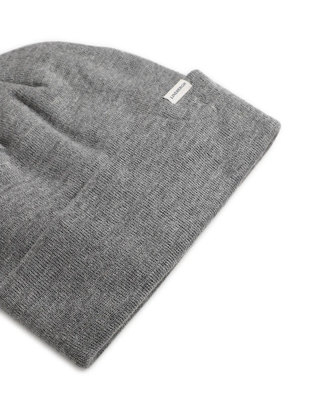 Lindbergh Men Grey Solid Beanie Cap