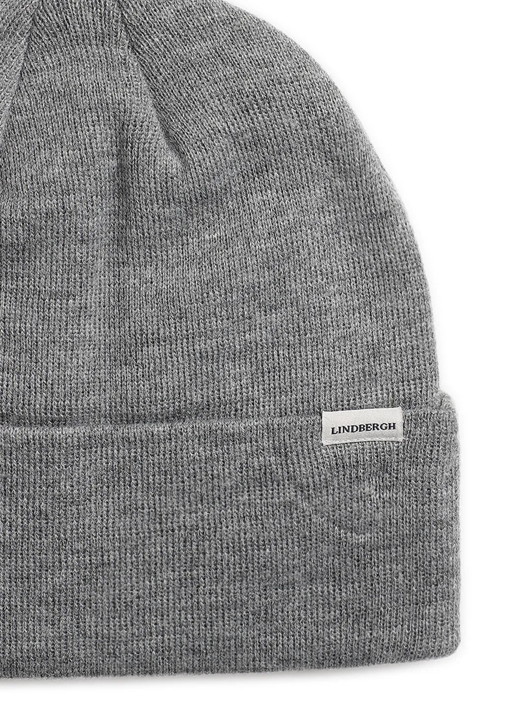 Lindbergh Men Grey Solid Beanie Cap