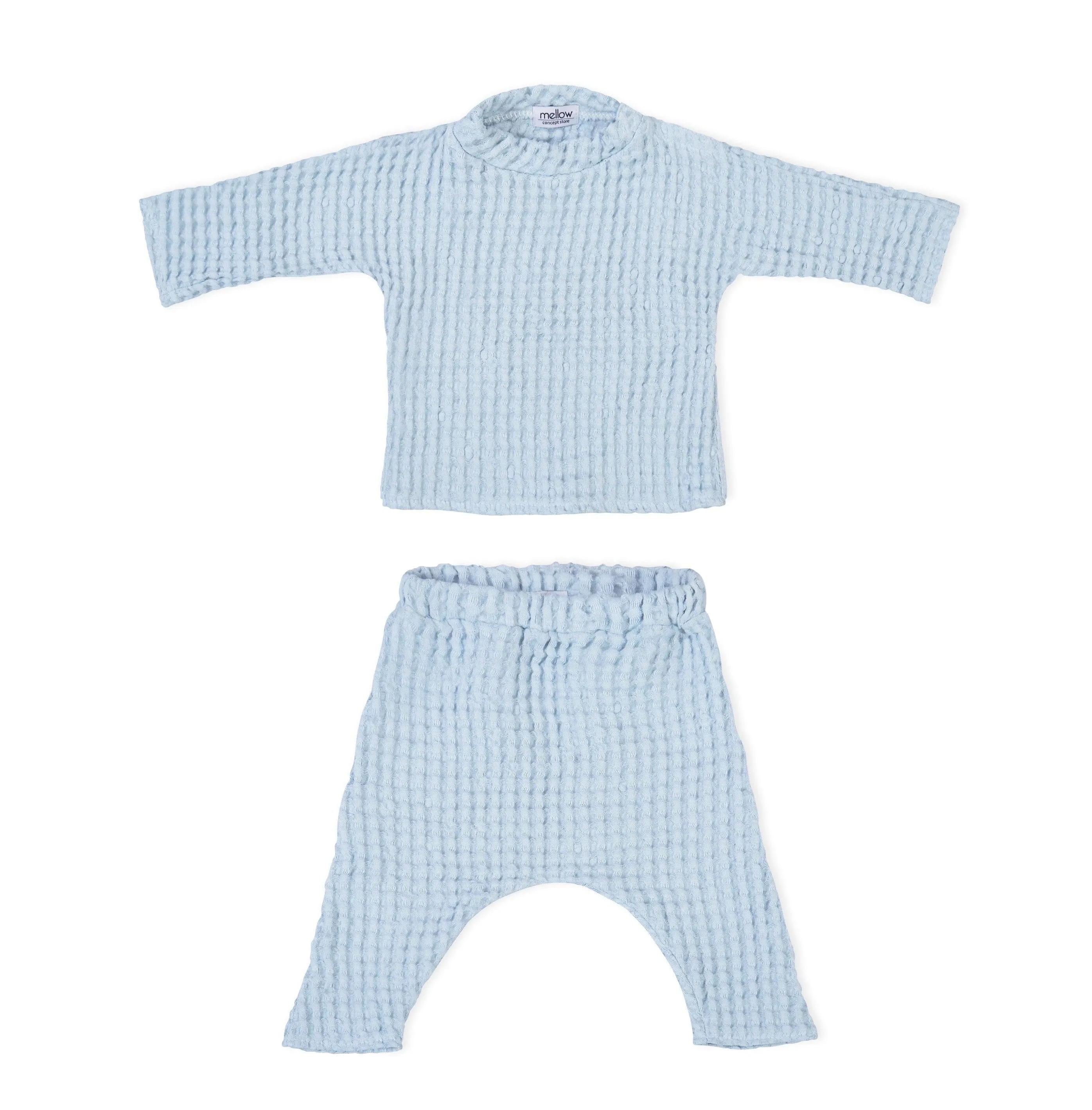 Linen Baby/Kid Clothing Set - Blue