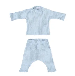 Linen Baby/Kid Clothing Set - Blue