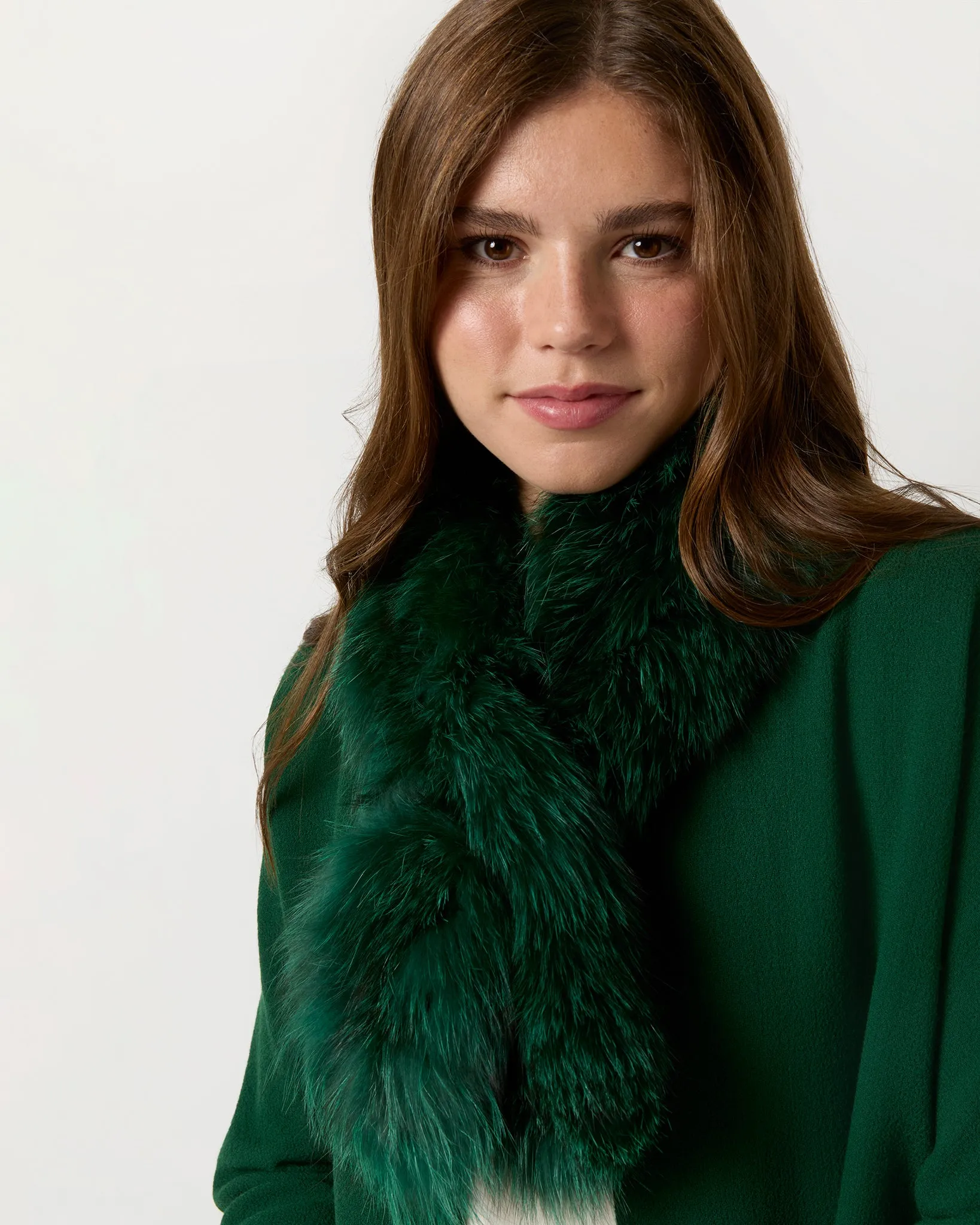 Loop Thru Scarf in Green Fox