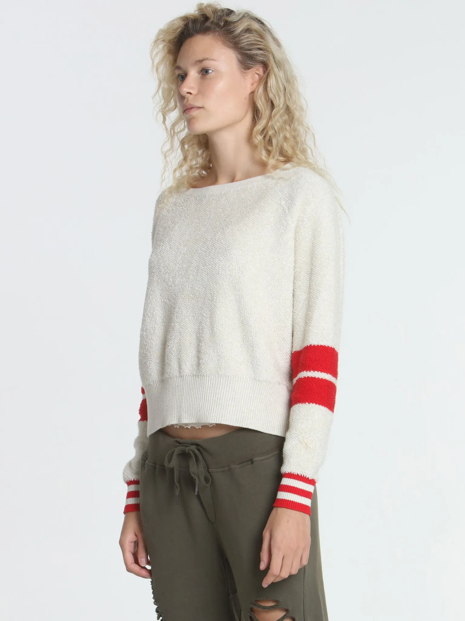 Loopy Crop Top - Ecru