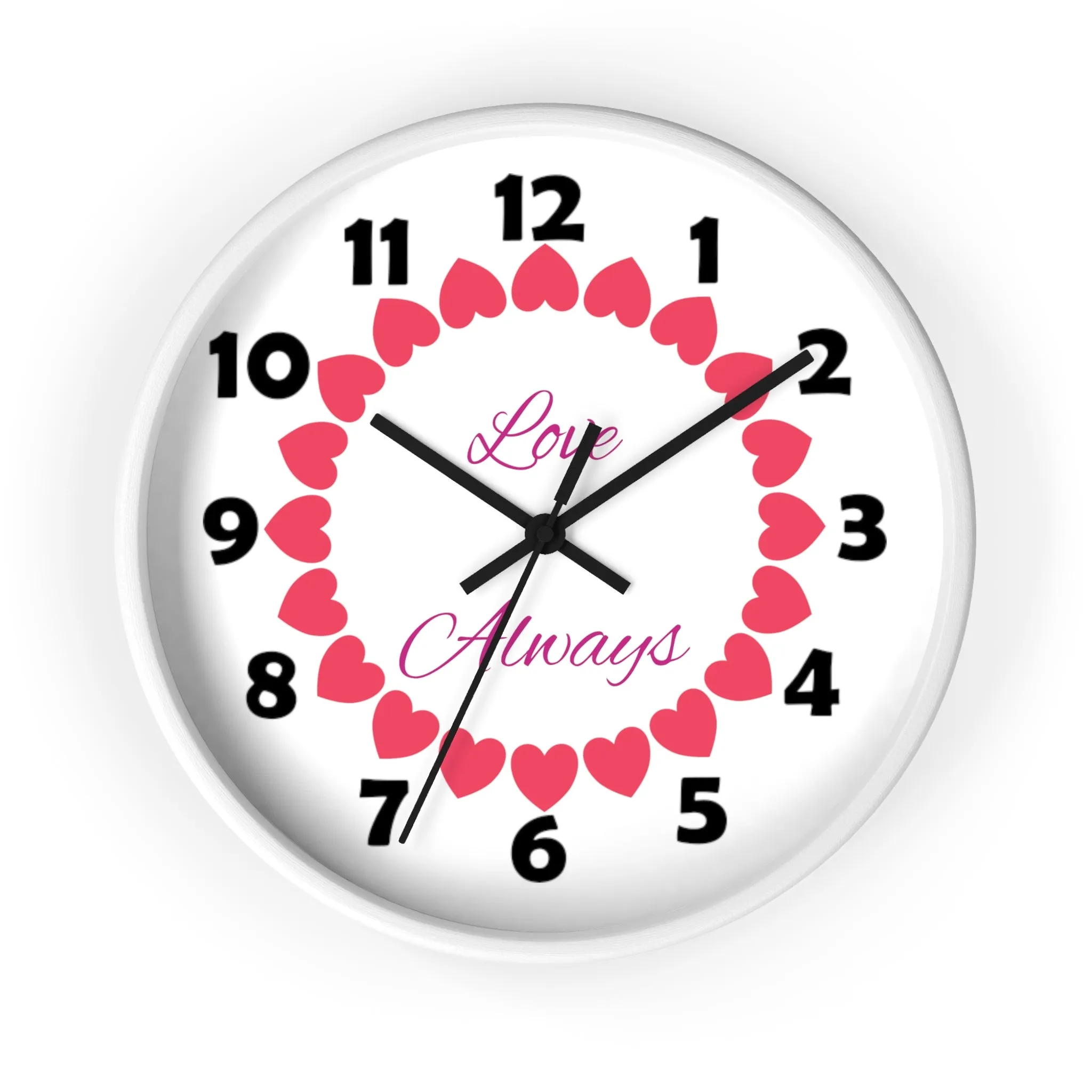 Love Always Wall Clock, Heart Ring Wall Clock