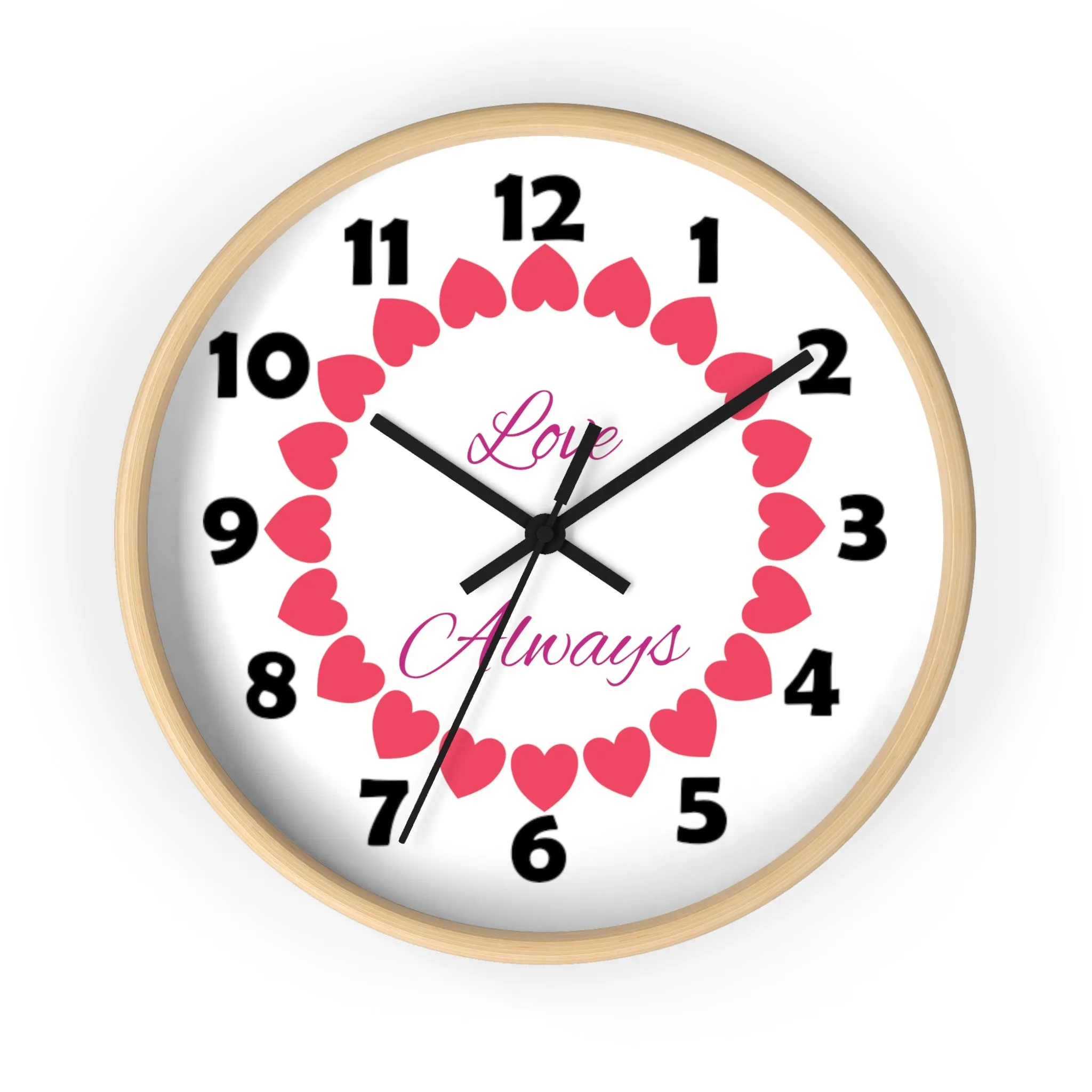 Love Always Wall Clock, Heart Ring Wall Clock