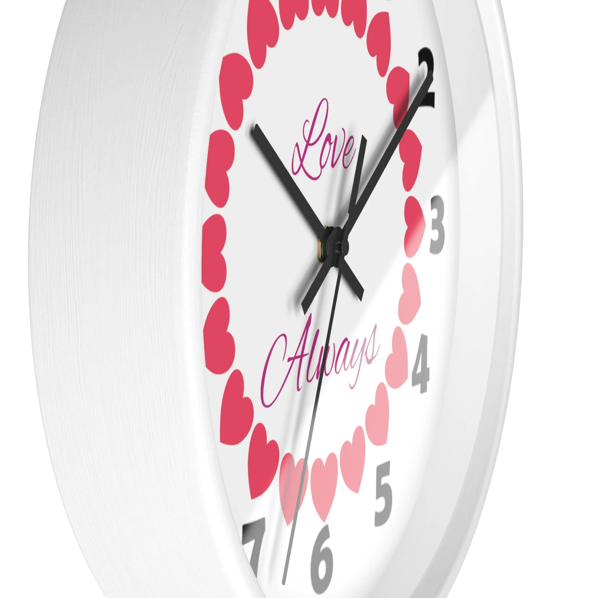 Love Always Wall Clock, Heart Ring Wall Clock