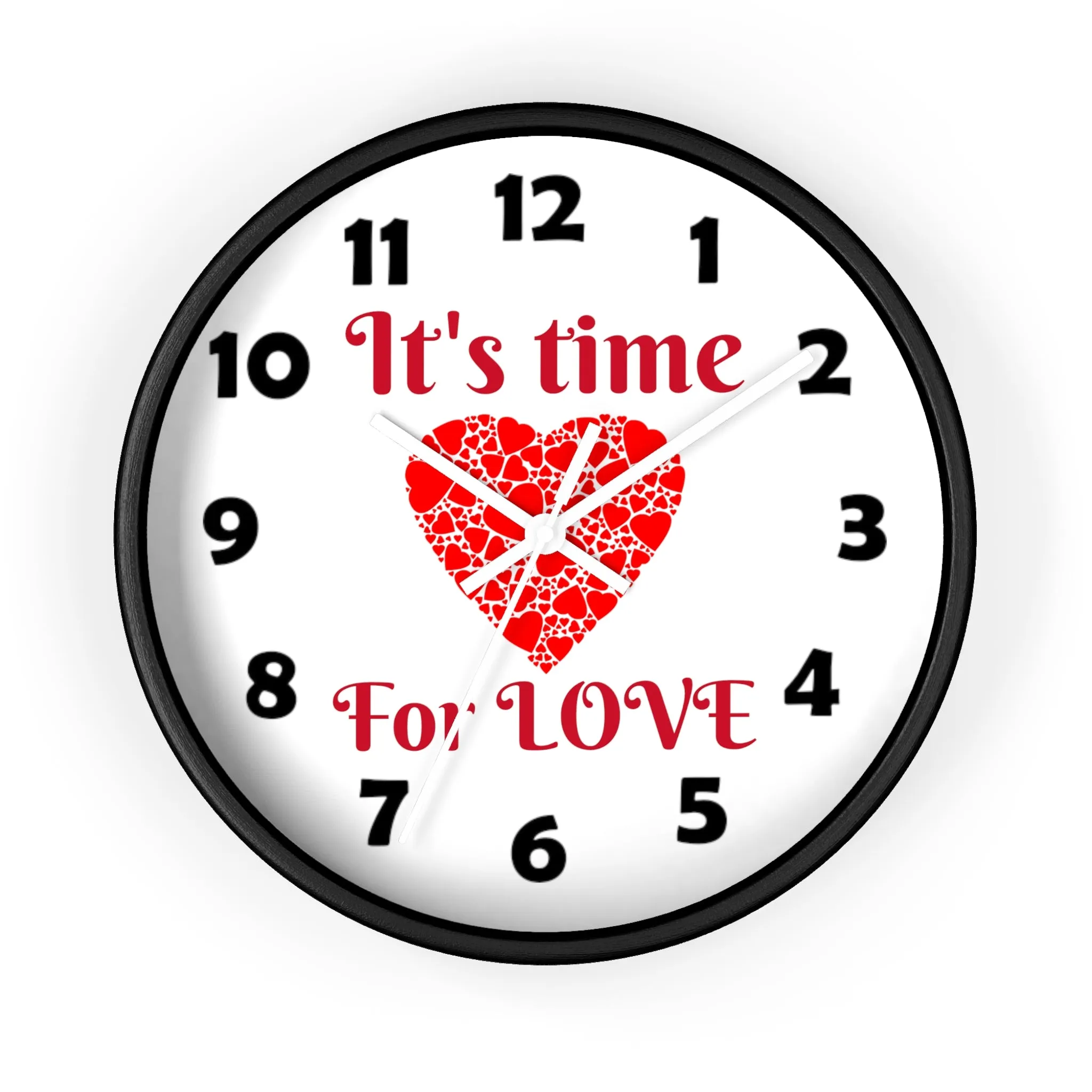 Love Wall Clock, Valentine Wall Clock,  It's Time For Love Wall Clock