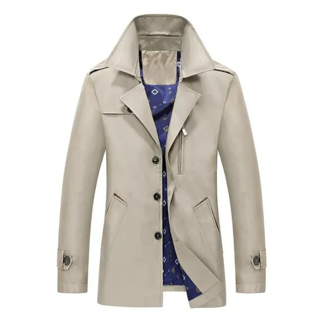 Luxury Turn-Down Collar Overcoat - 4 Colors