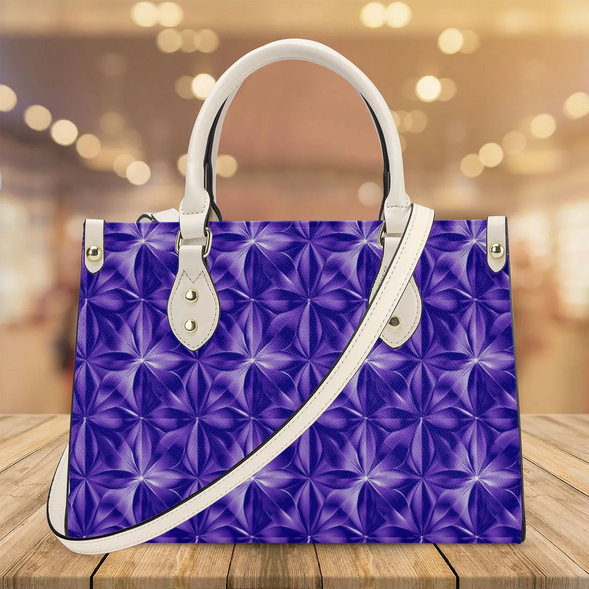 Luxury Women PU Tote Bag - Purps