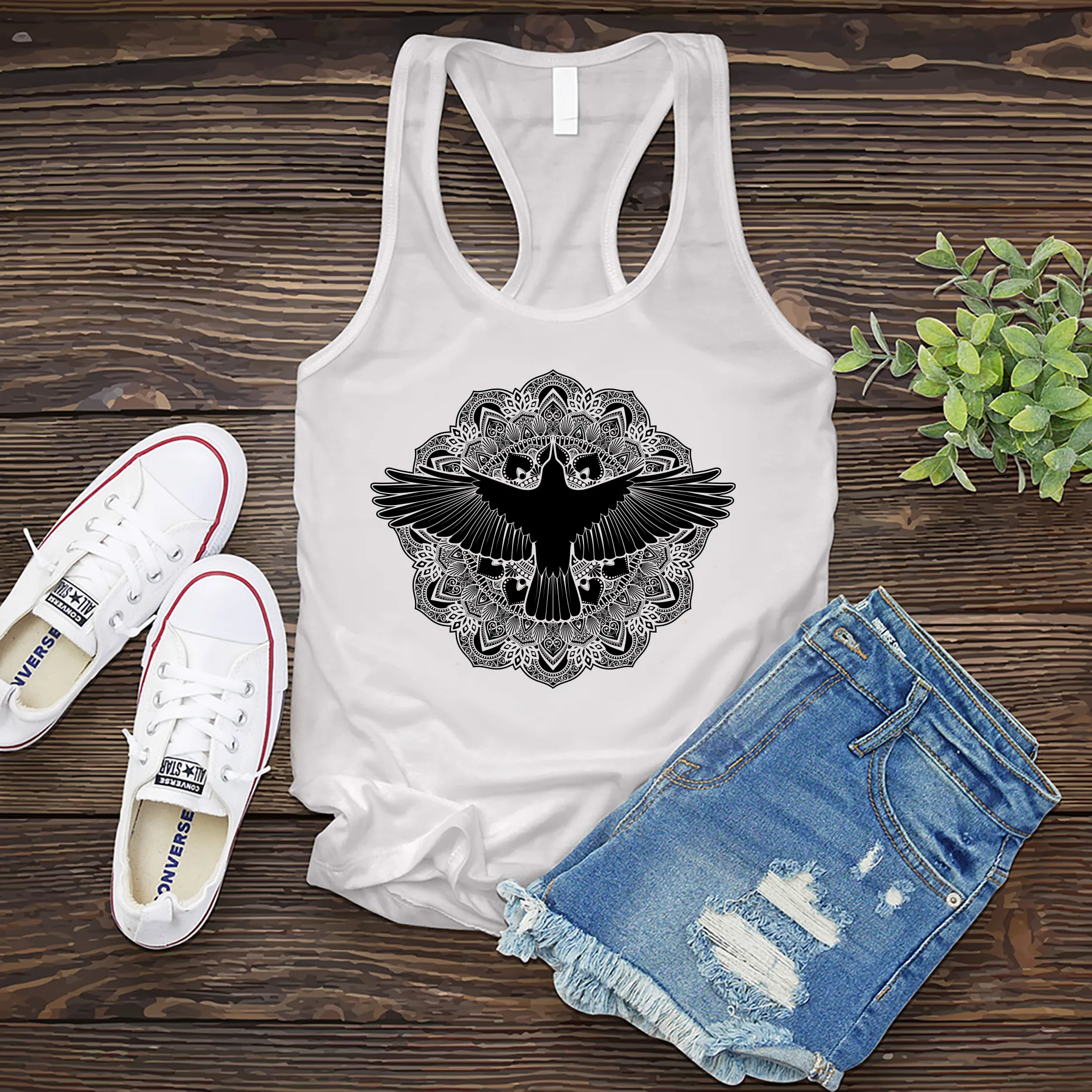 Mandala Raven Women's Tank Top