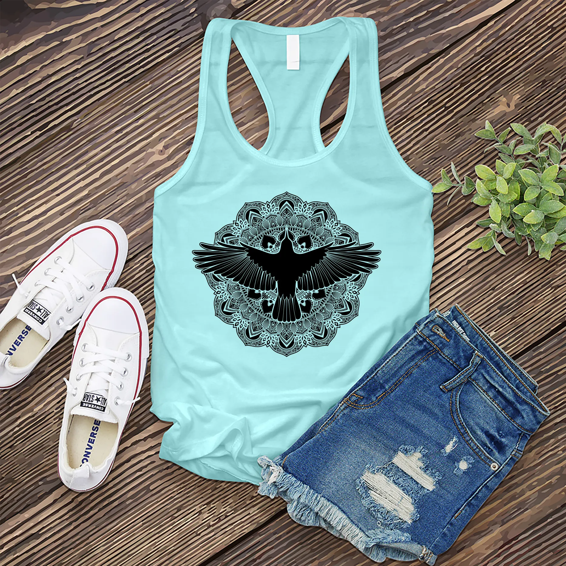 Mandala Raven Women's Tank Top