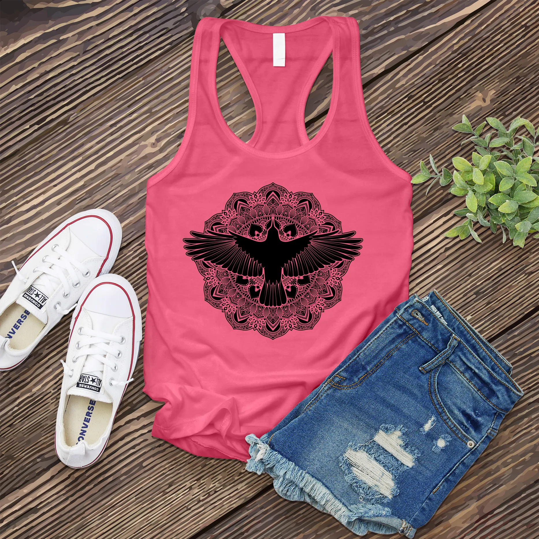 Mandala Raven Women's Tank Top