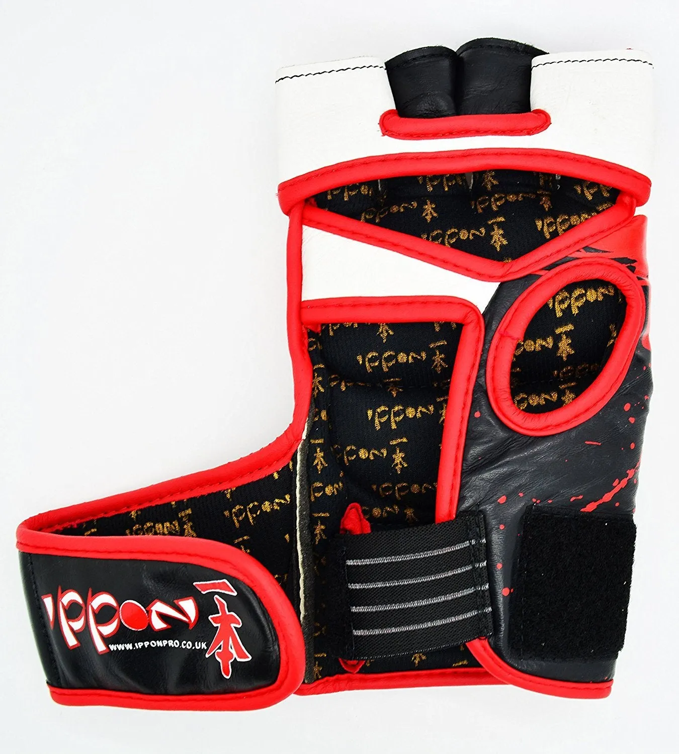 MAR-418 | IPPON Genuine Leather Blood Splatter Strike Gloves