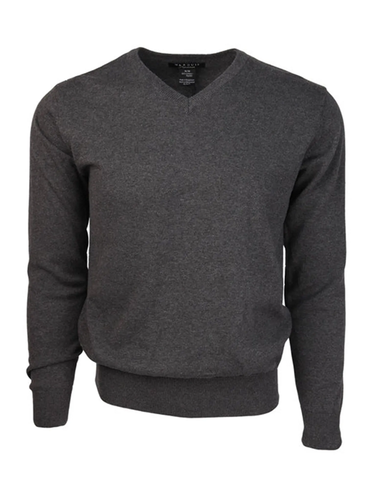 Marquis Modern Fit Solid V-neck Cotton Sweater