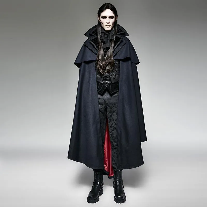 Men's Gothic Style Vampire Cape Overcoat