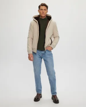 Men's Shearling Lined Bomber Jacket