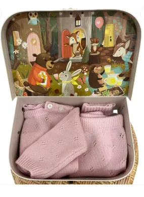 MILLEDEUX~ Baby gift w pointelle cashmere set