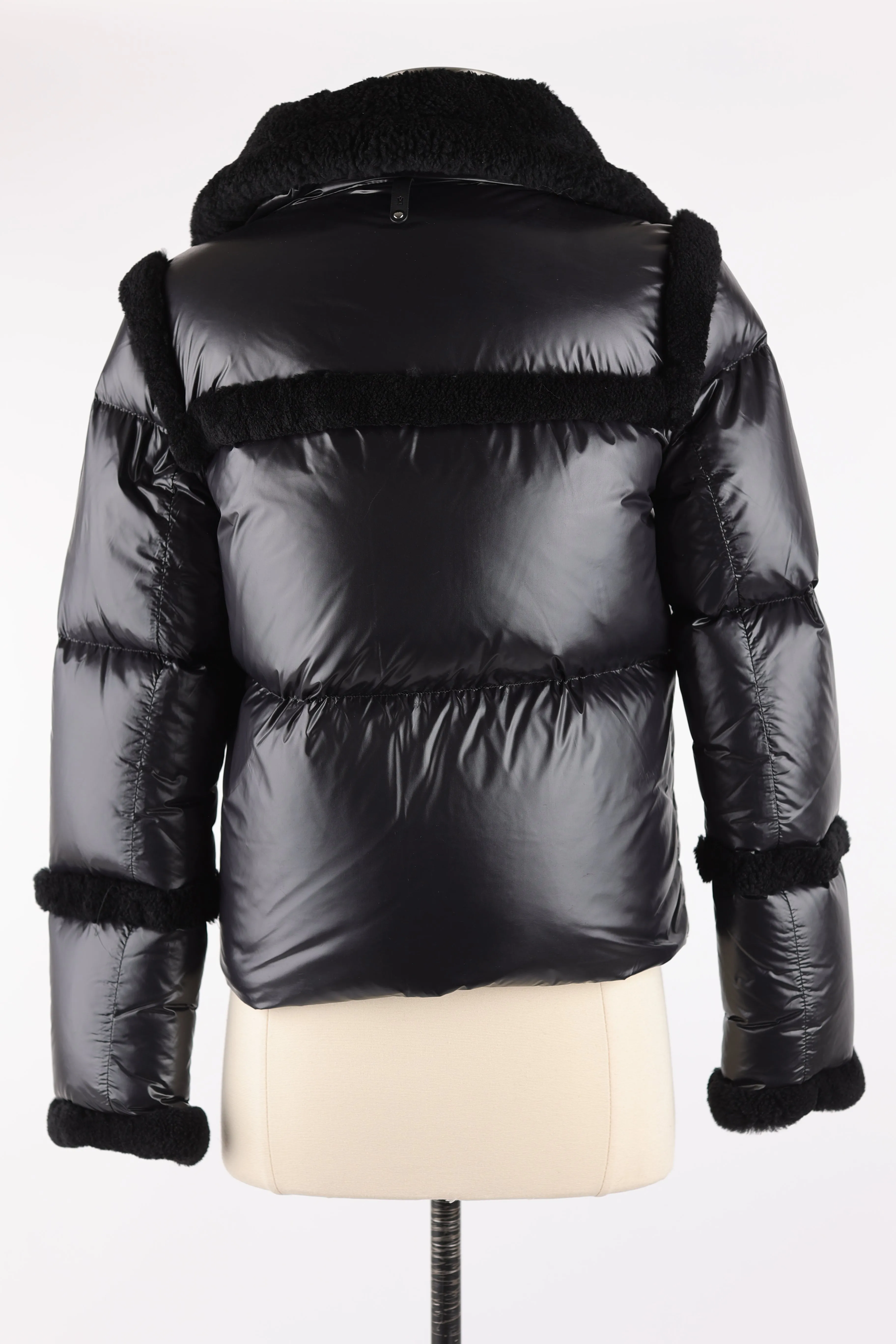 Miya Shearling Trim Down Puffer Jacket