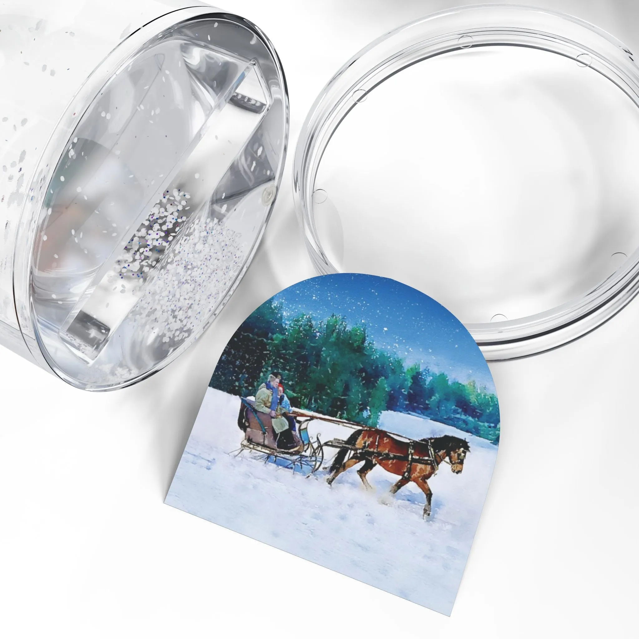 Morning Sleigh Ride Snow Globe