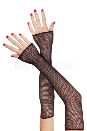 Music Legs Extra Long Fishnet Fingerless Gloves ML440