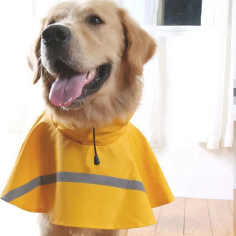 New Large Dog Waterproof Raincoat Coat Pet Leisure Clothes Teddy Bear Big Dog Waterproof Clothes Pet Raincoat S-5XL