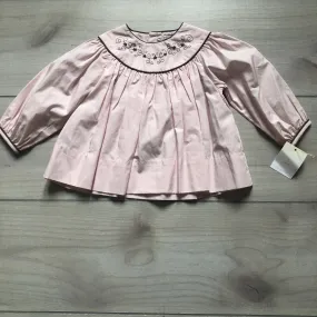 NEW Petit Ami Pink & Brown Smocked Dress