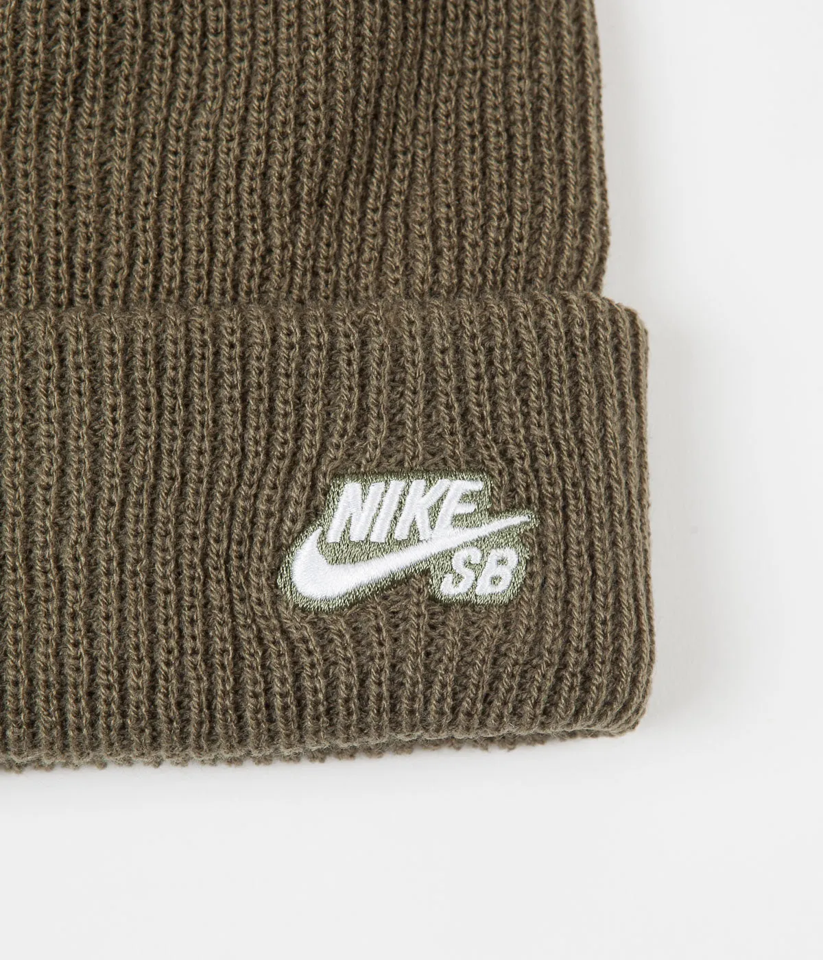 Nike SB Fisherman Beanie - Medium Olive / White