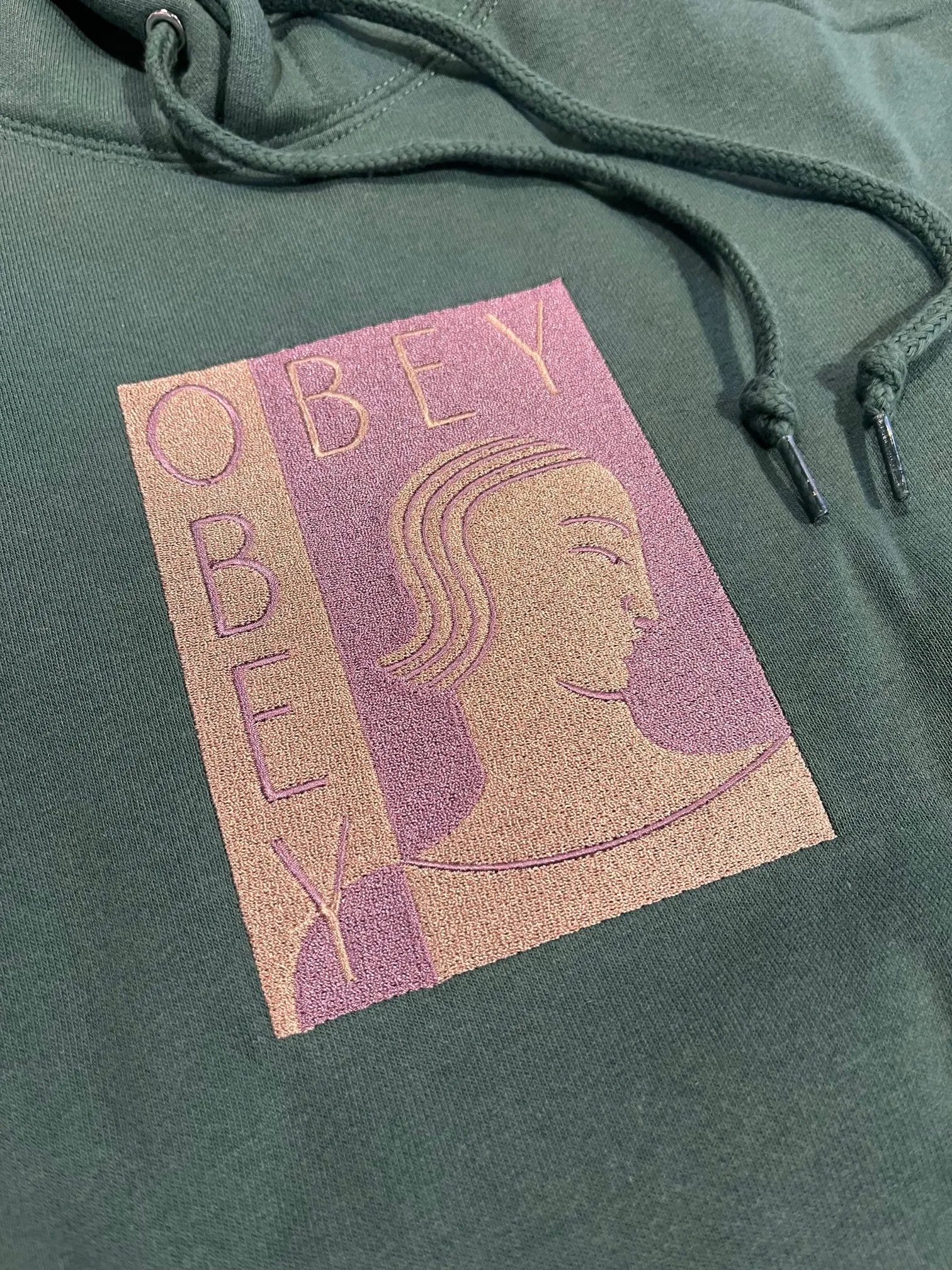 Obey Rio Pullover Hoodie - Cedar Green