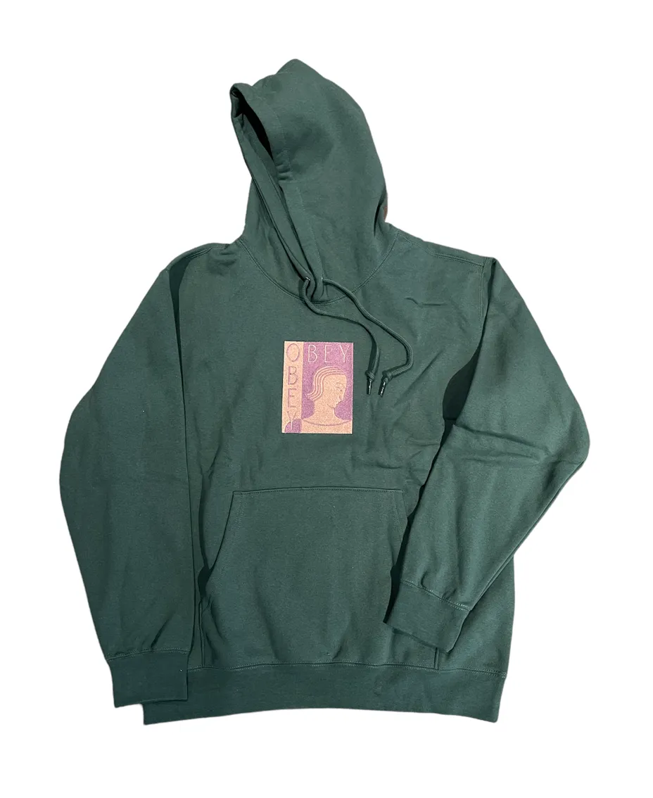 Obey Rio Pullover Hoodie - Cedar Green