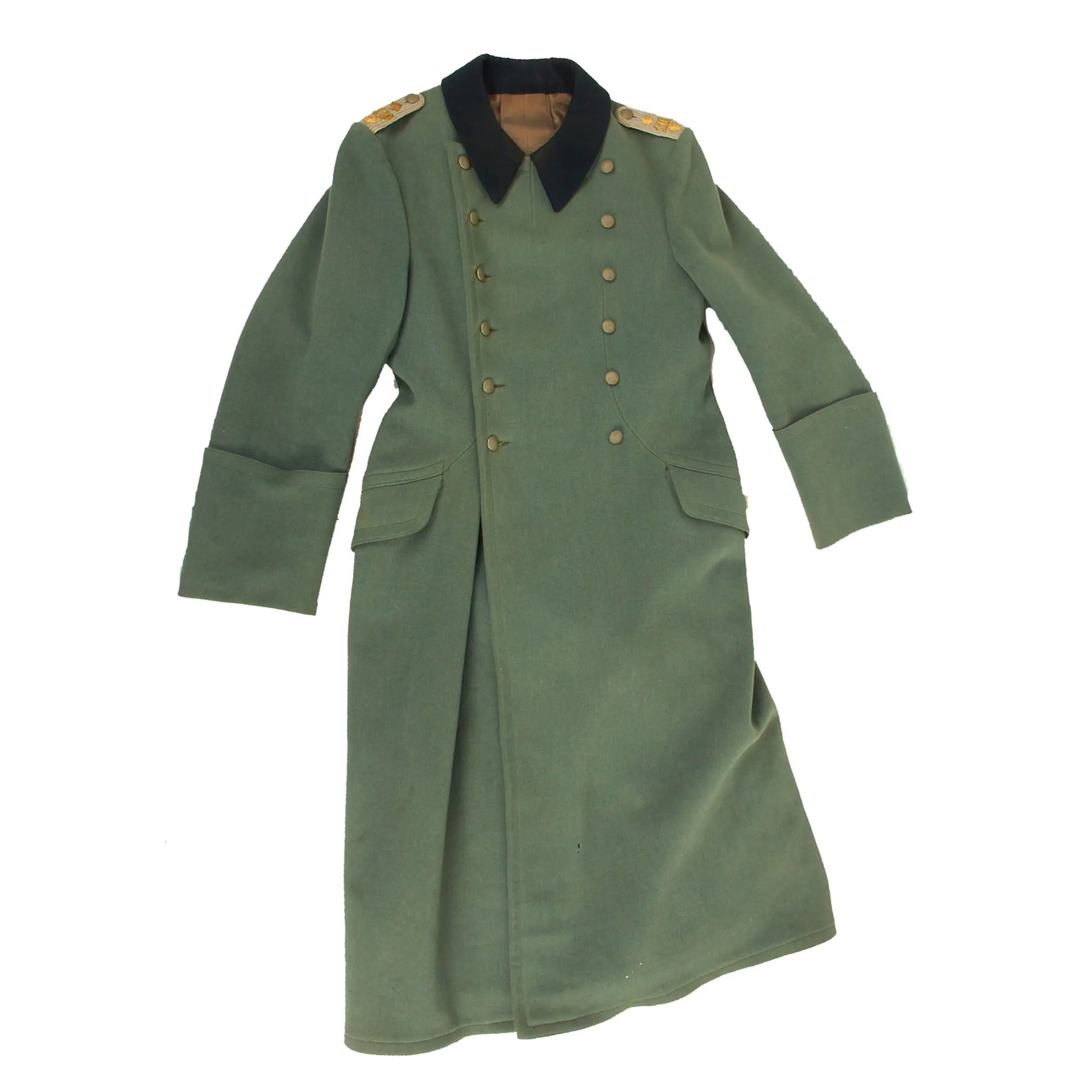 Original German WWII Heer Infantry Hauptmann Officer's Wool Greatcoat - 110th Infantry Regiment