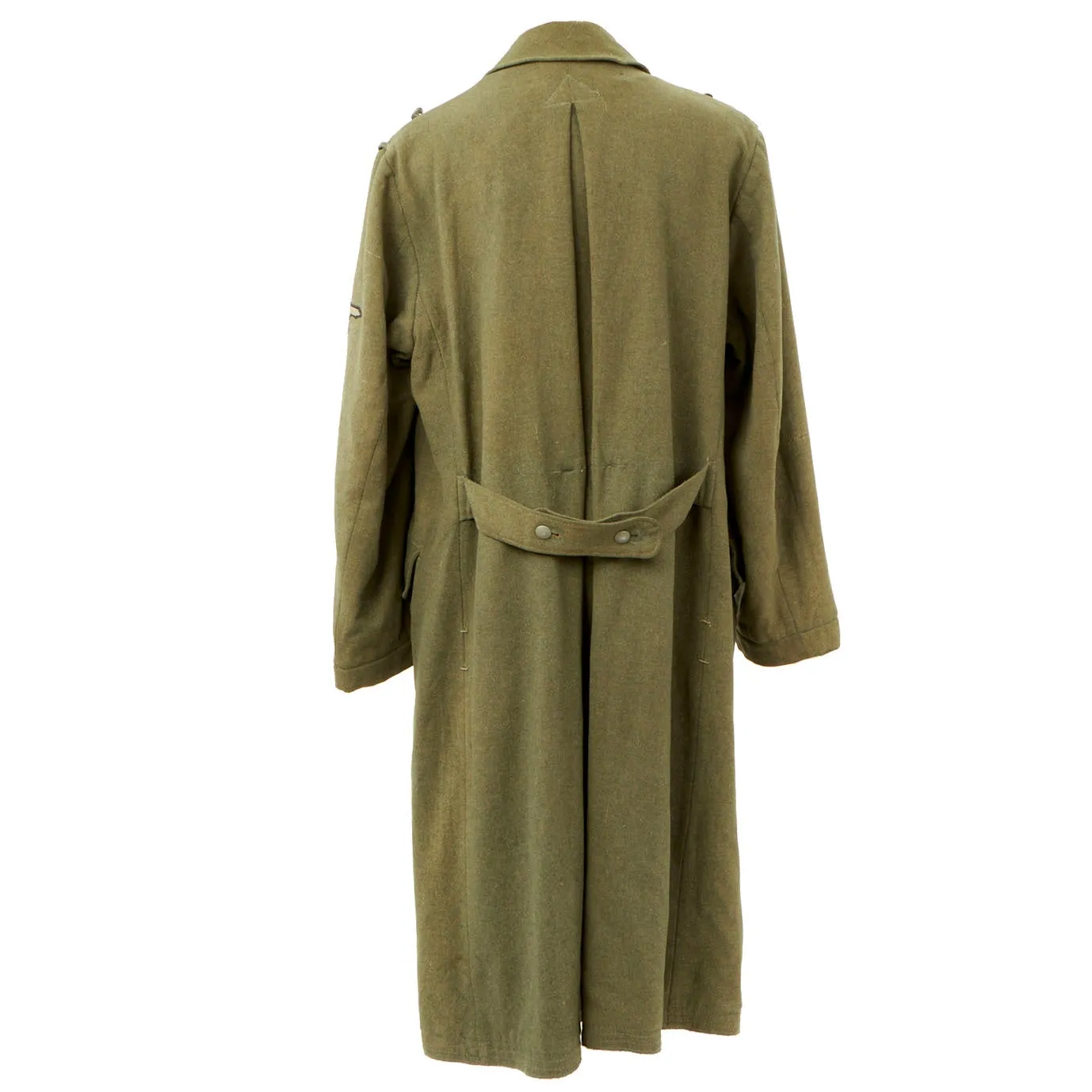 Original German WWII Wool SS M40 Greatcoat with "Hammerhead" Sleeve Eagle - Schutzstaffel