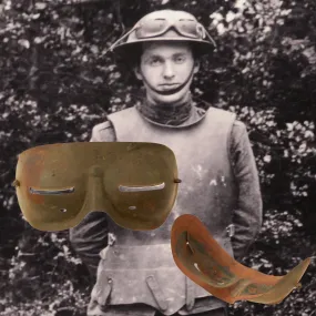 Original U.S. WWI Incredibly Scarce Experimental Wilmer Eye Shield Developed at John Hopkins