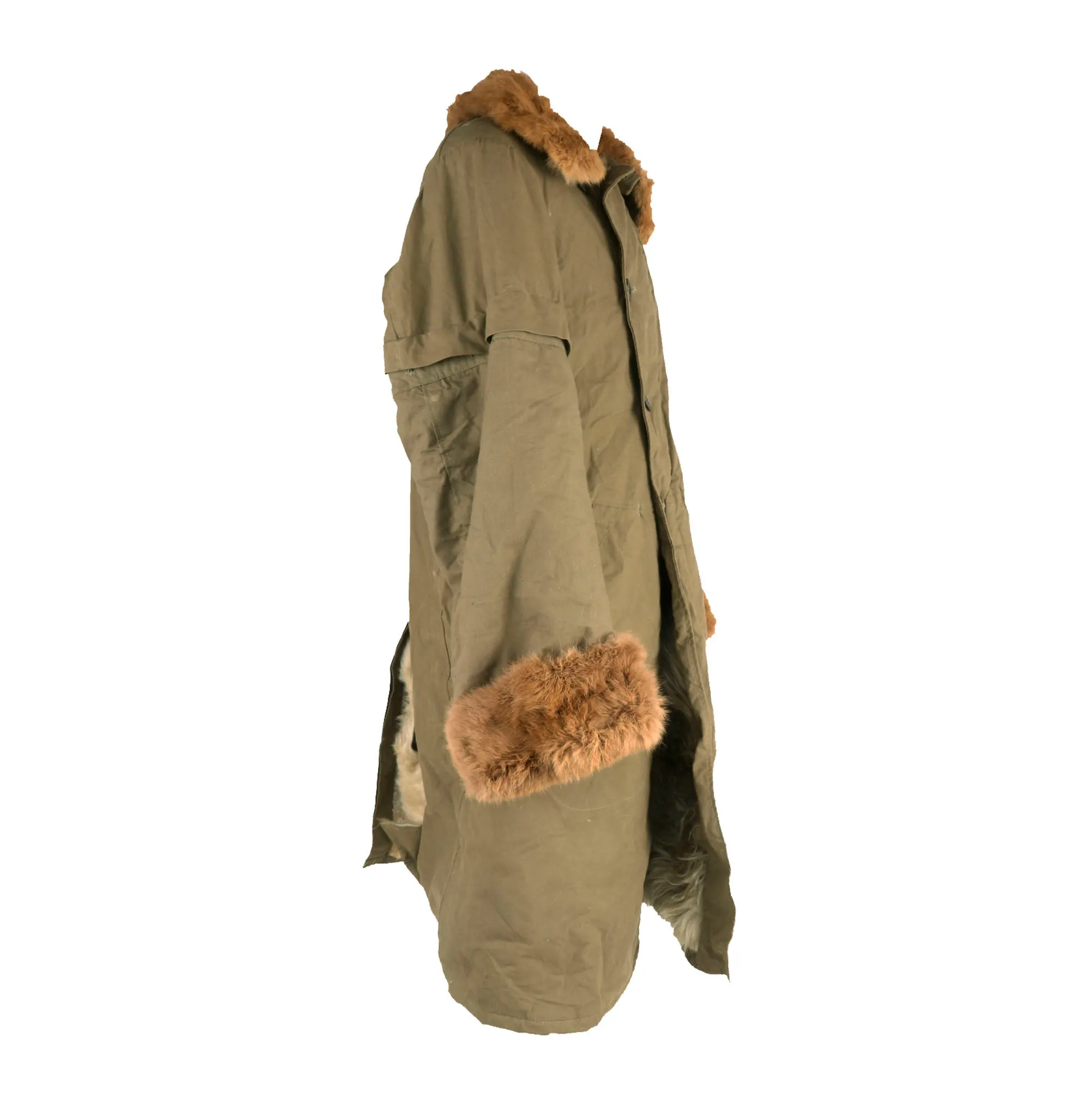 Original U.S. WWII Imperial Japanese Army Cold Weather Gear Bringback Featuring Winter Coat, Boots and Gloves With Paperwork - Sent Home by Lt Vernon M. Meintzer, 82nd Signal BN