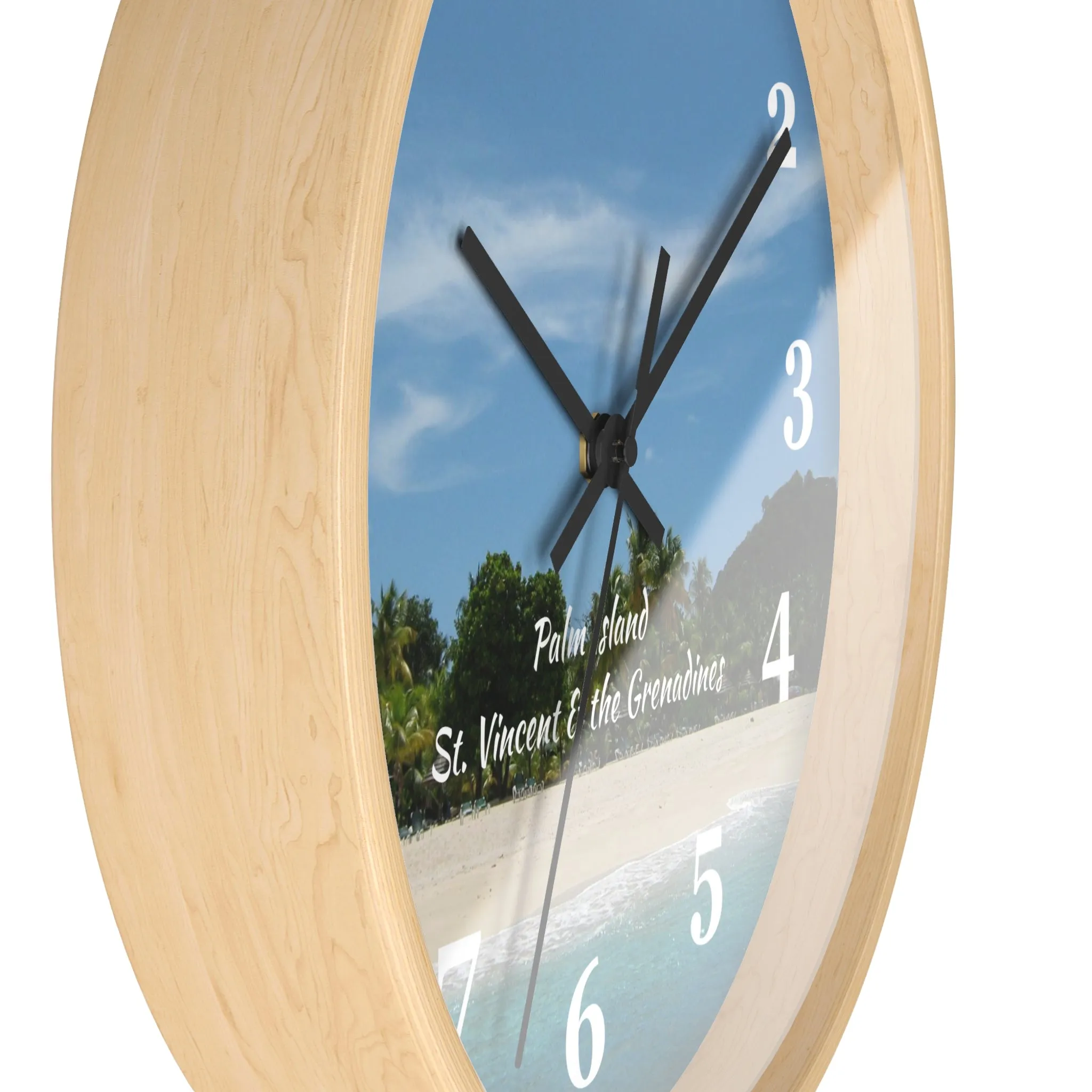 Palm Island Beach Wall Clock, St. Vincent and the Grenadines Palm Island Beach clock