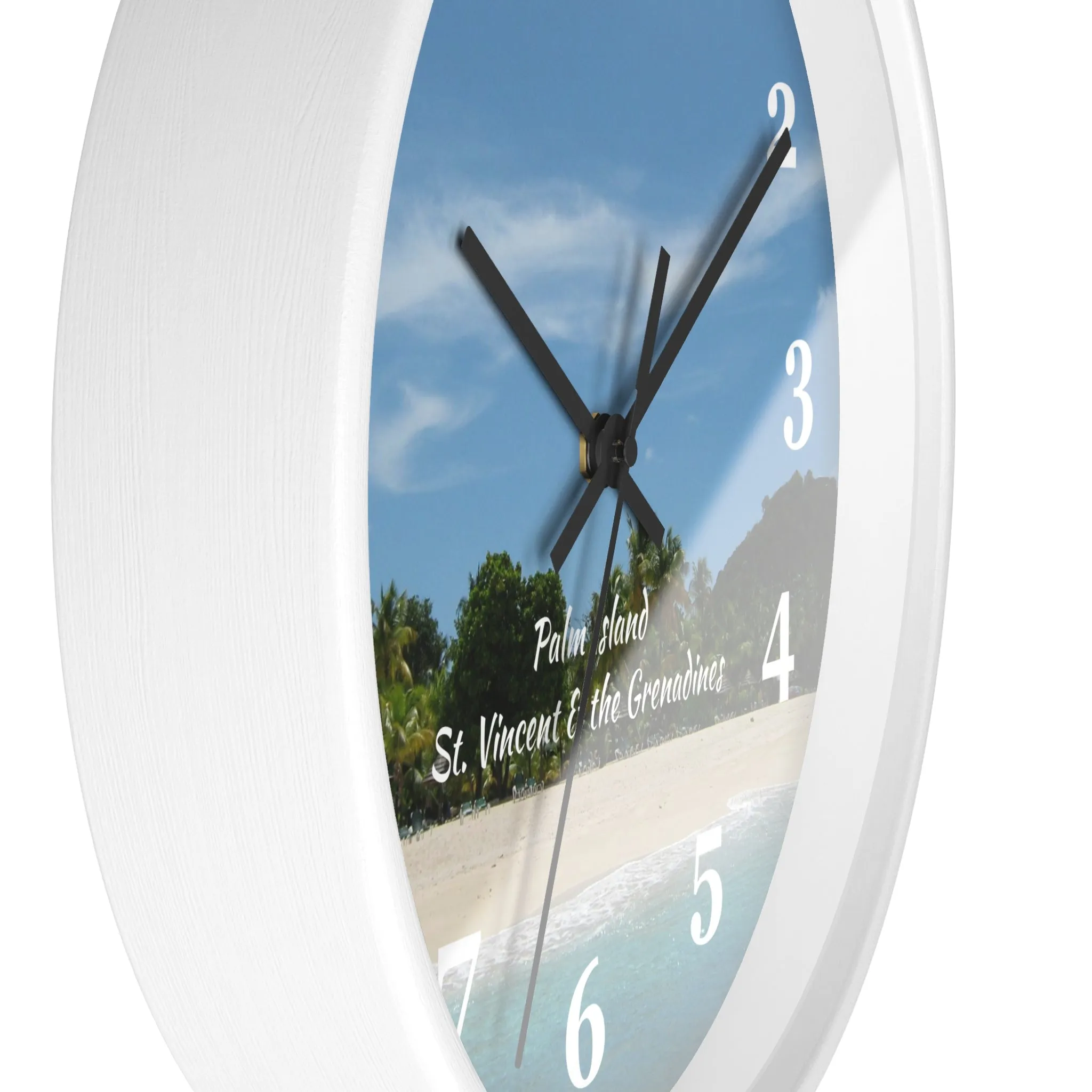 Palm Island Beach Wall Clock, St. Vincent and the Grenadines Palm Island Beach clock