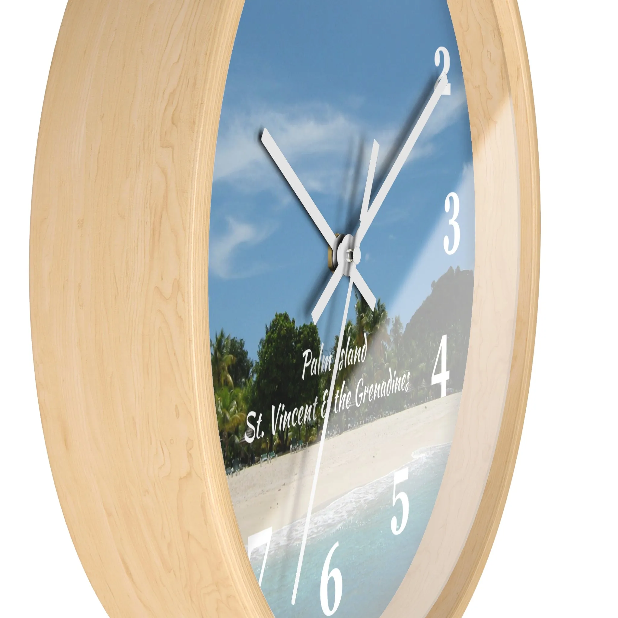 Palm Island Beach Wall Clock, St. Vincent and the Grenadines Palm Island Beach clock