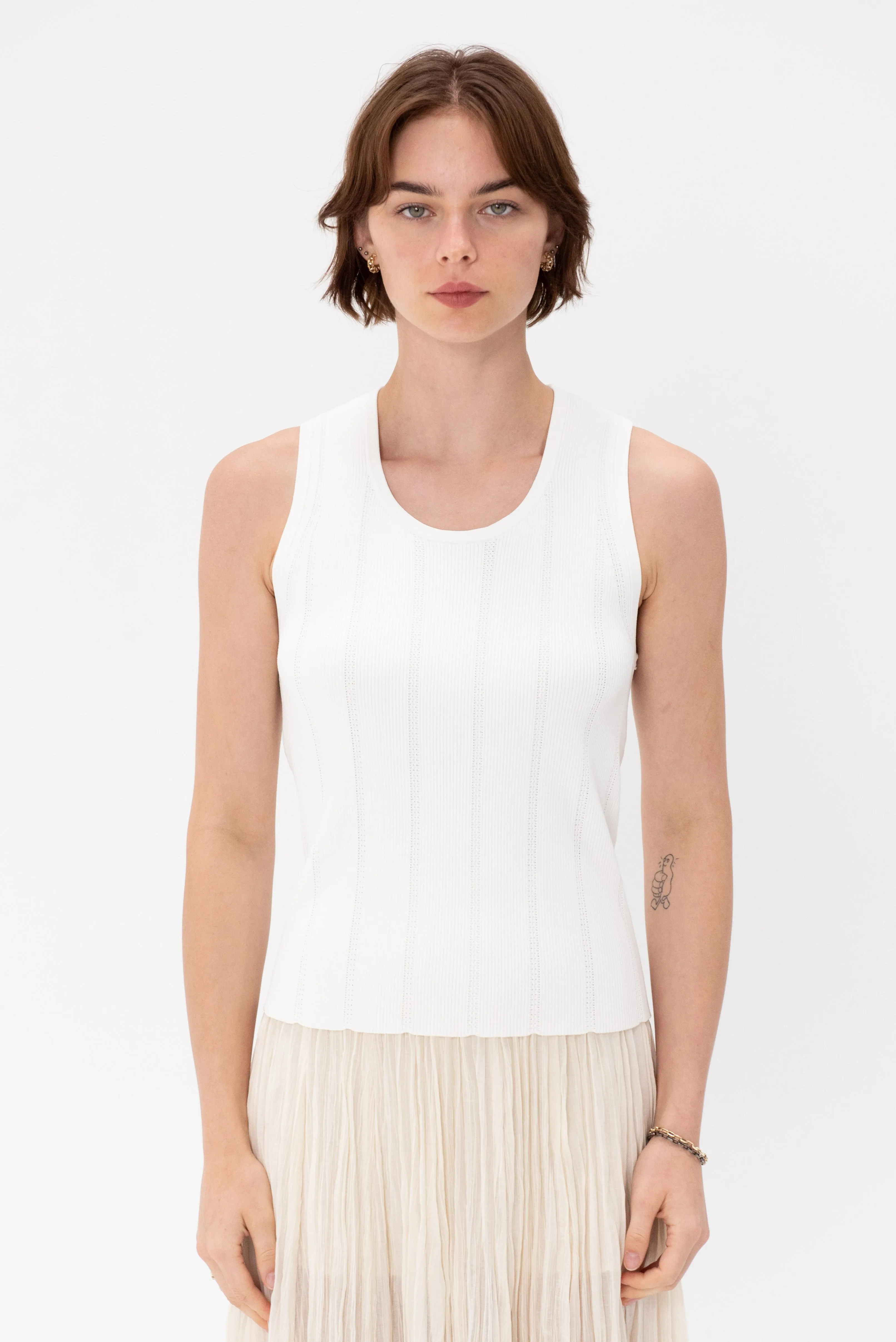 Perry Knit Top, Off White