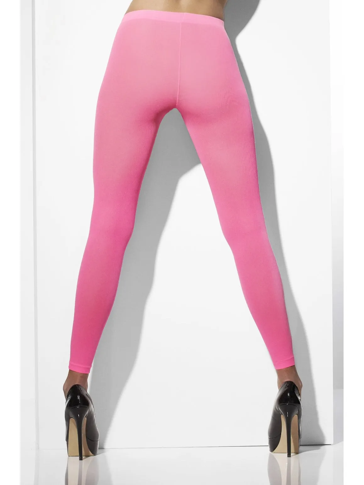 Pink Opaque Footless Tights