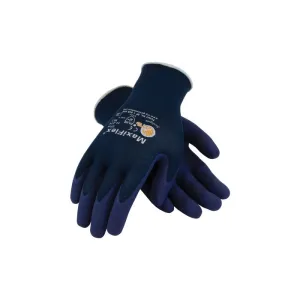 PIP ATG 34-274 MaxiFlex Elite Ultra Light Weight Glove with Nitrile Coated MicroFoam Grip, Black, Large, Case of 12