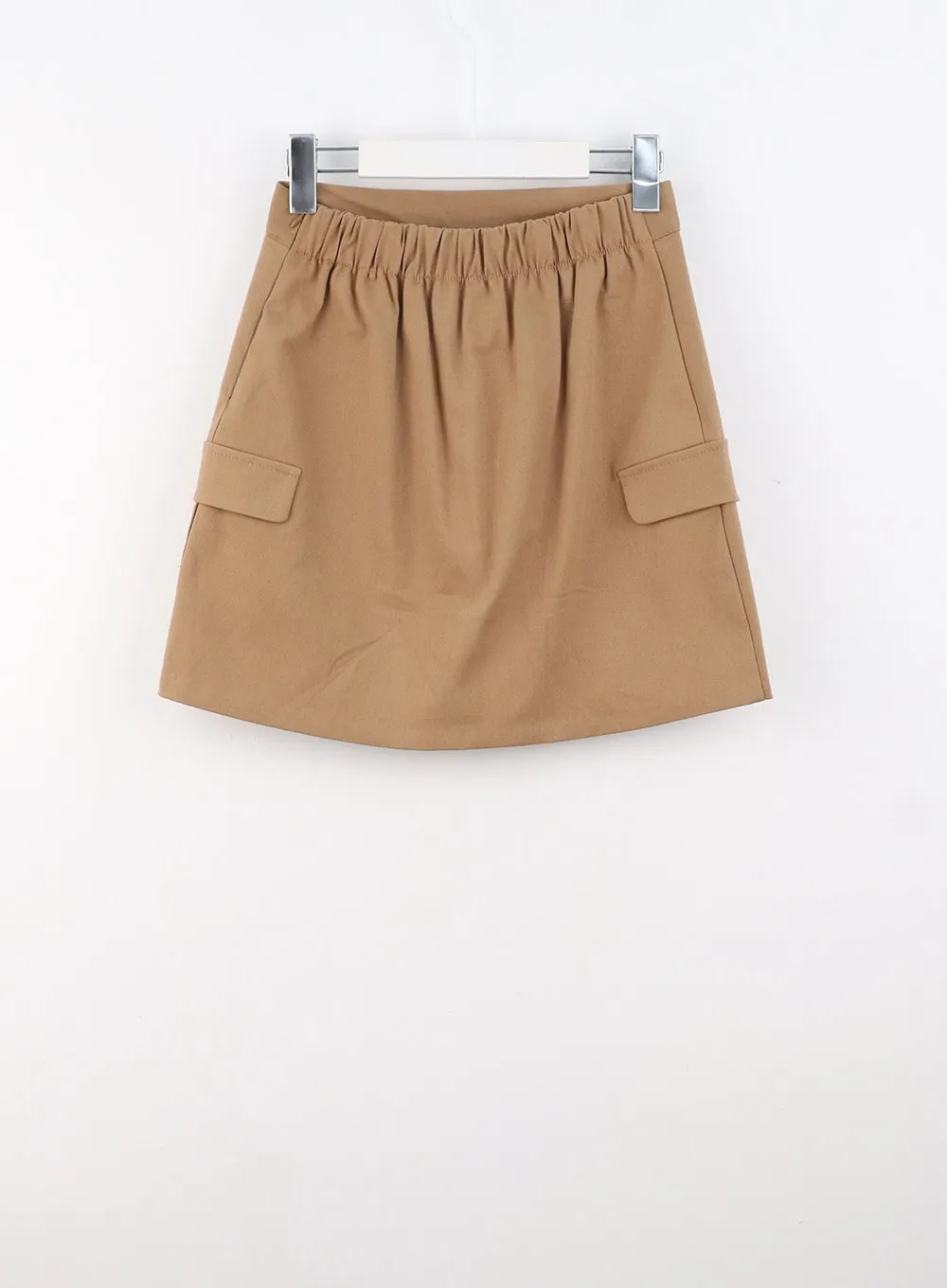 Pleated Cargo Mini Skirt OS315