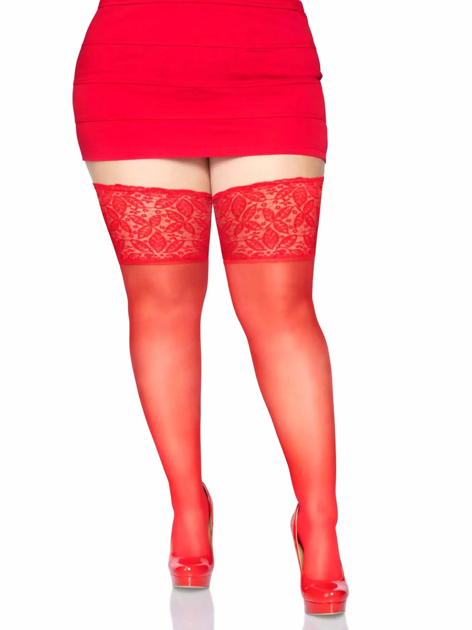 Plus Size Clara Thigh High Stockings